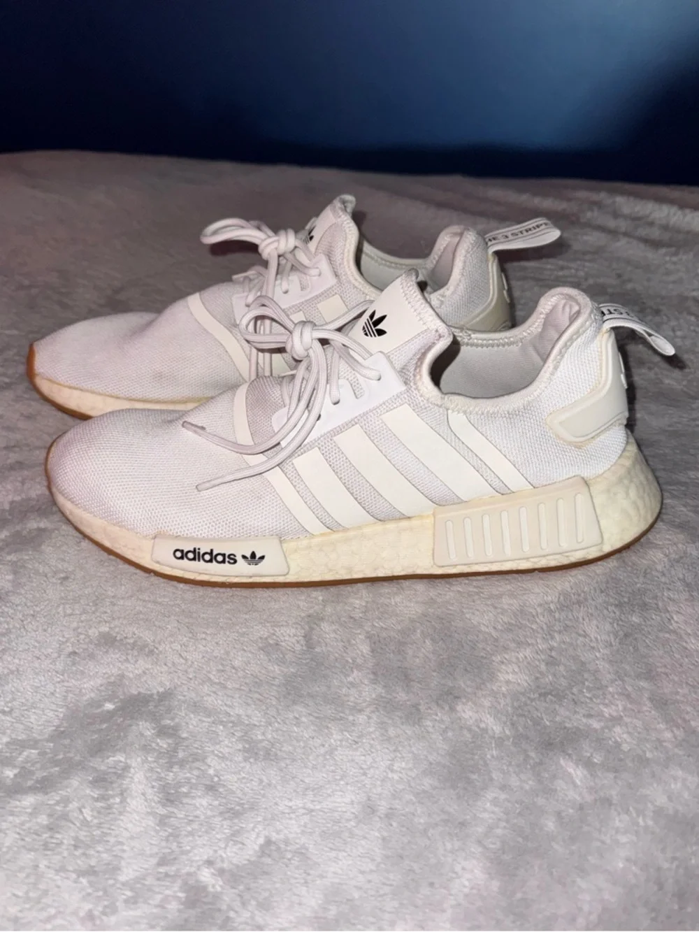 Mens Adidas White NMD R1 Shoes - Picture 3 of 8